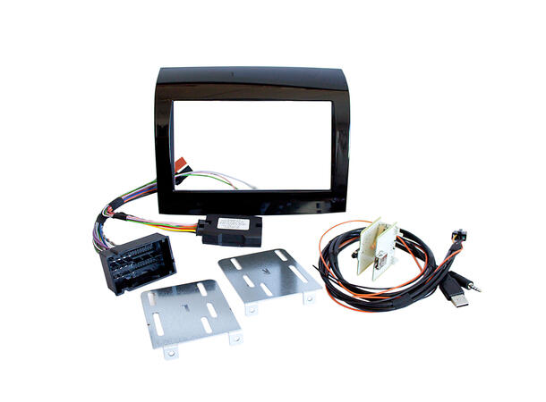 Monteringssett Fiat Ducato 2015-> (2DIN) radioramme, ant-/ratt-/USB- adapter inkl 